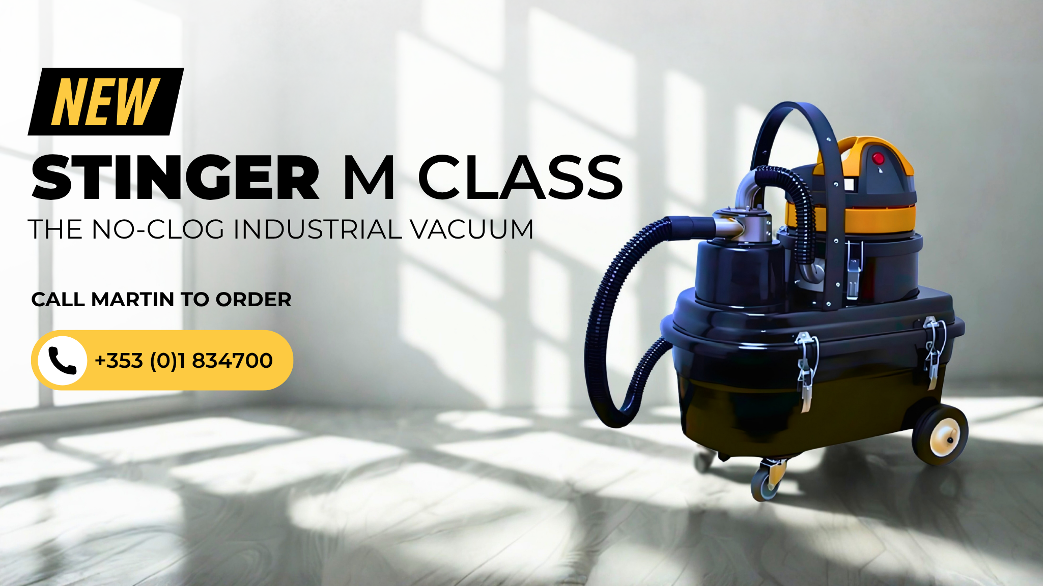 stinger m class vacuum, industrial vacuum, wallchasing vacuum